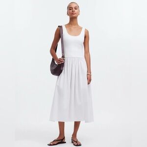 Madewell Women's Drop-Waist Tank Midi Dress Lighthouse L